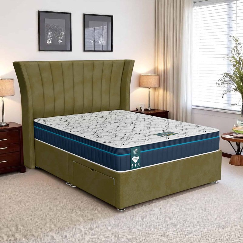 Venice Polar Super Divan - Venice Olive, King Size 150 x 200 cm