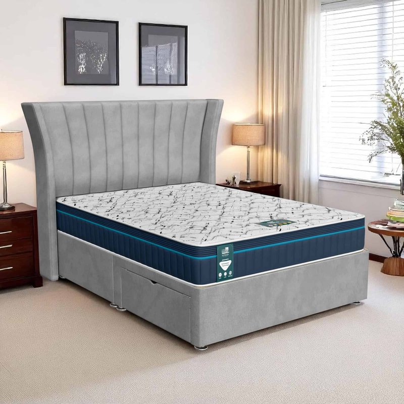 Venice Polar Super Divan - Venice Silver, Queen Size 120 x 190cm (Small Double)