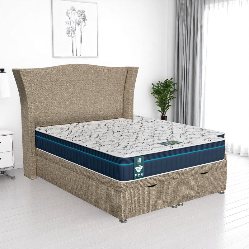 Ascot Maxcoil Ottoman-Light - Ascot Beige, King Size 150 x 200 cm