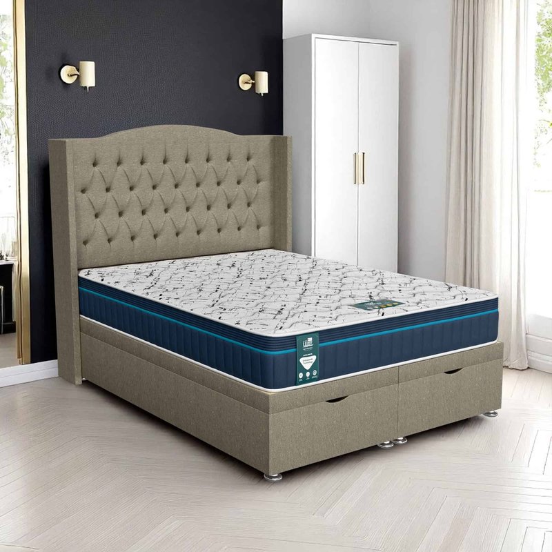 Barley Wingback Ottoman - Barley Linen, Single 90 x 190 cm