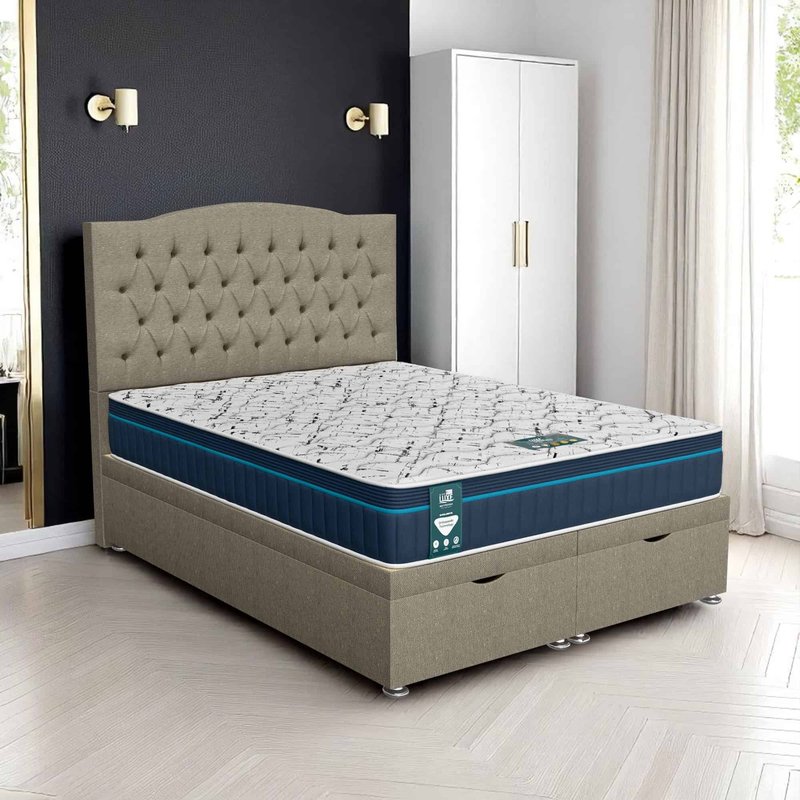 Barley Linen Tufted Ottoman - Barley Linen, Single 90 x 190 cm
