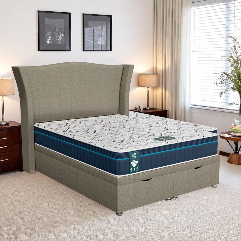 Barley Linen Maxcoil Ottoman - Barley Linen, Single 90 x 190 cm