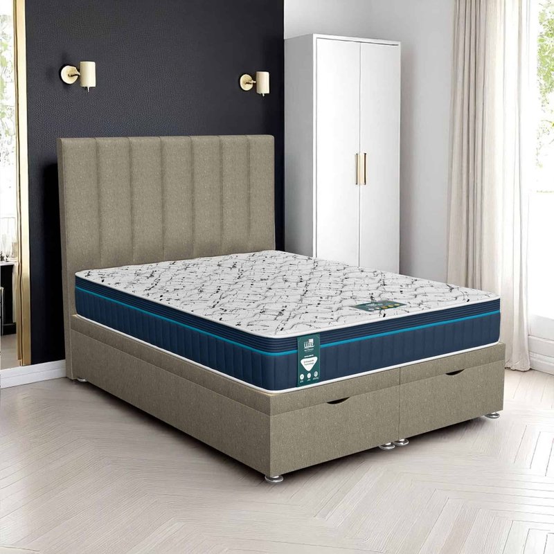 Barley Linen Wing Back Ottoman - Barley Linen, Single 90 x 190 cm