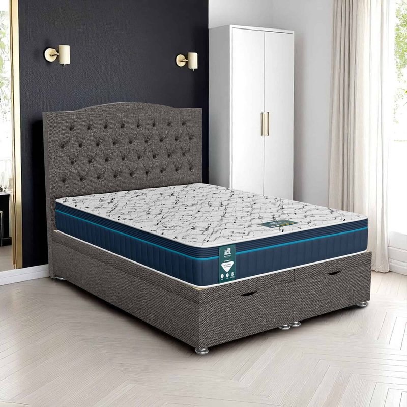 Wool Tufted Ottoman - Chrome Wool, Euro Queen 160 x 200 cm