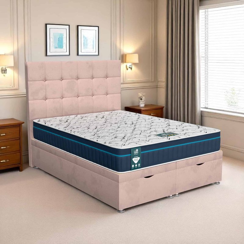 Milan Cubic Ottoman-Light - Milan Pink, Single 90 x 190 cm