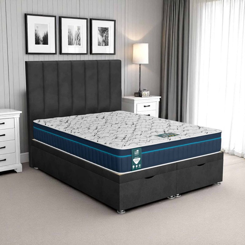 Venice Wing Back Ottoman - Venice Black, Single 90 x 190 cm