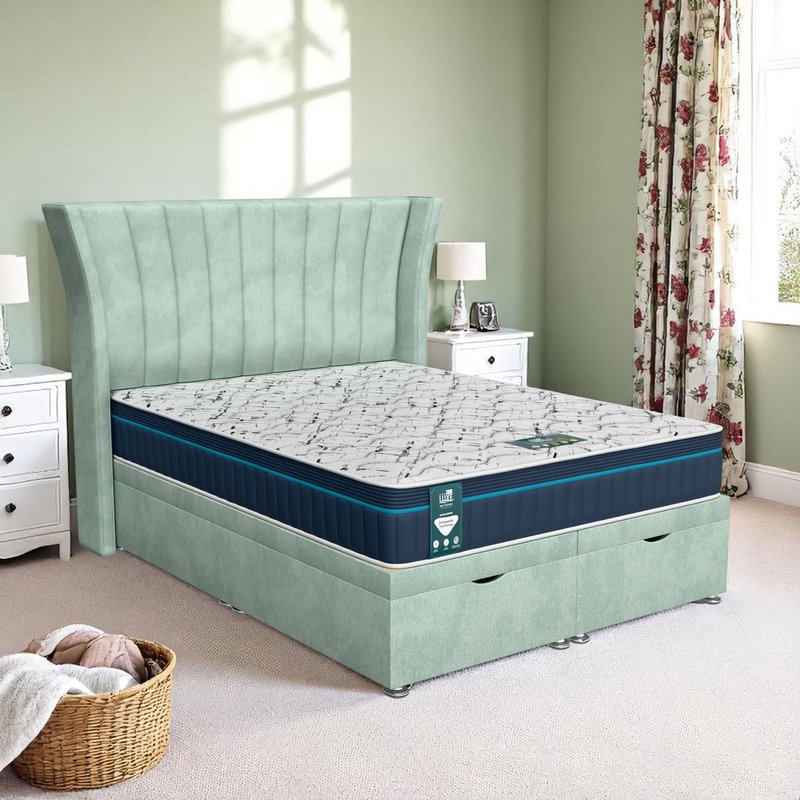Venice Polar Super Ottoman-Light - Venice Duck Egg, Single 90 x 190 cm