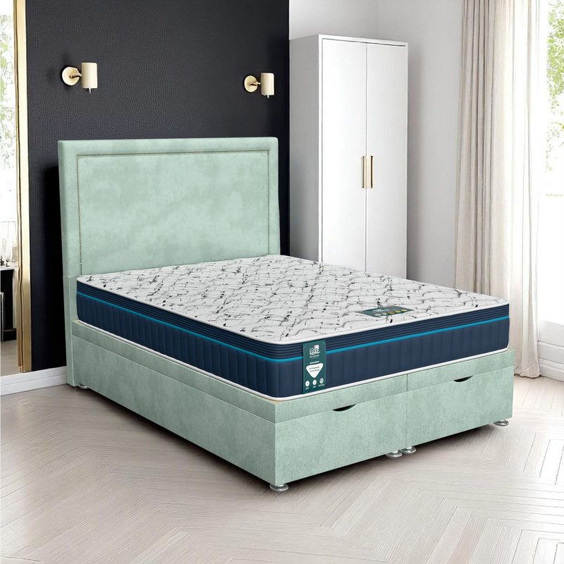 Venice Charlie Senden Ottoman-Light - Venice Duck Egg, Single 90 x 190 cm