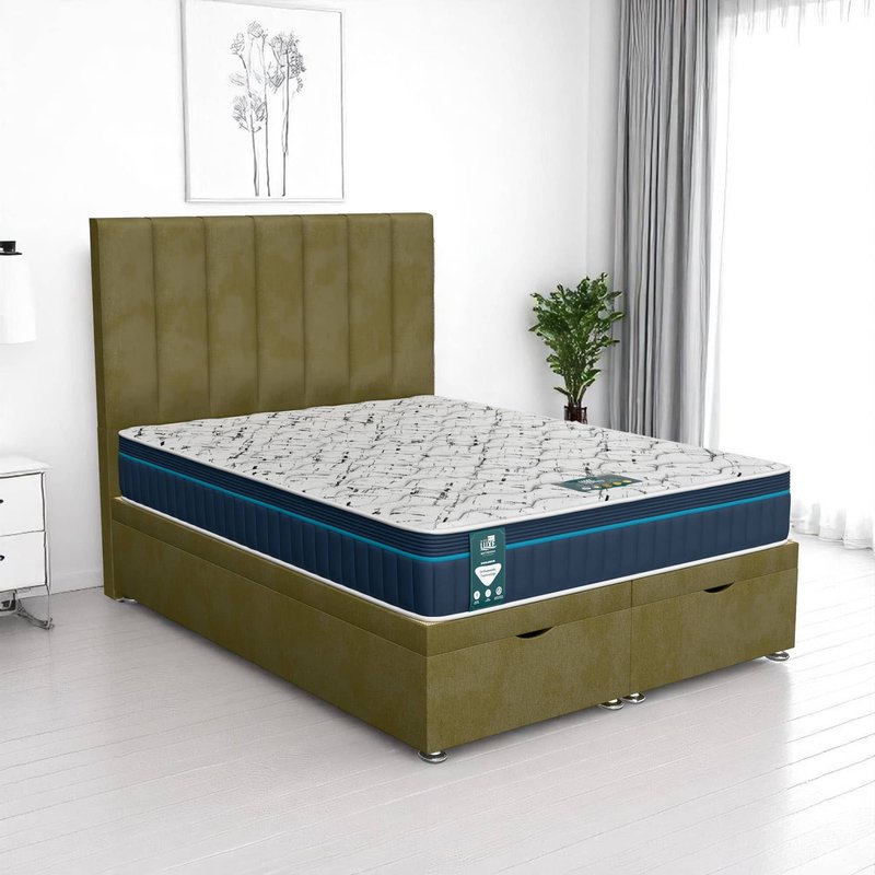Venice Wing Back Ottoman - Venice Olive, Single 90 x 190 cm