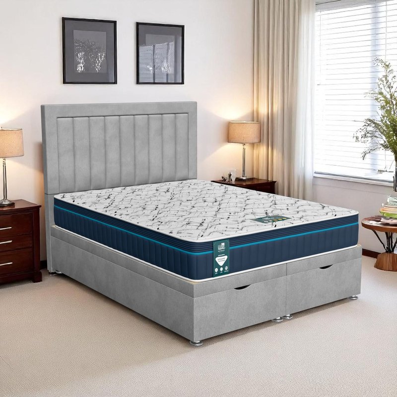 Venice Piano Ottoman-Light - Venice Silver, Single 90 x 190 cm