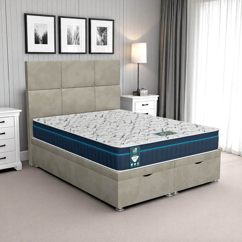 Venice Square Panel Ottoman-Light - Venice Taupe, Double 135 x 190 cm