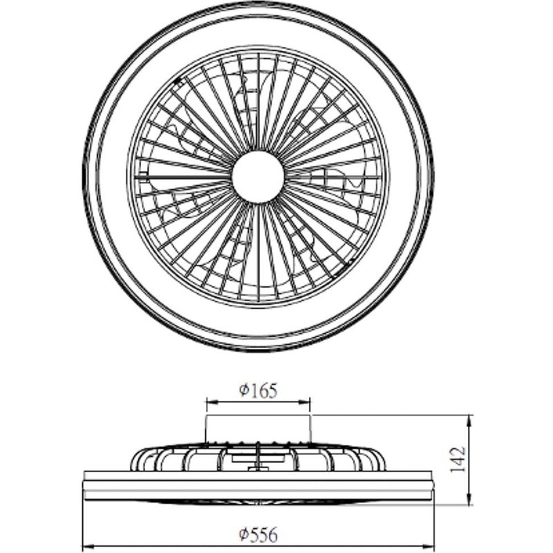Mantra Iluminación ventilateur de plafond LED Gamer Big blanc DC silencieux Ø 56 cm CCT RVB