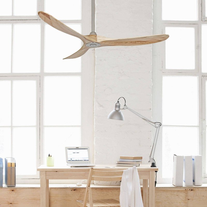 CasaFan Ventilateur de plafond Eco Genuino 152 chrome/bois clair