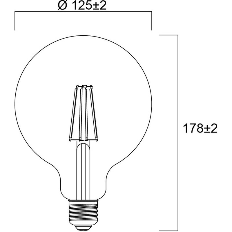 Sylvania E27 filament LED G120 4 W 2 700 K 840 lm