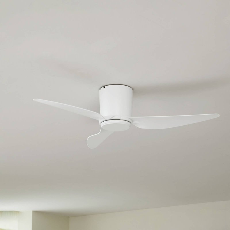 Ventilateur de plafond Lindby Aulo, blanc, DC, silencieux, Ø 123 cm