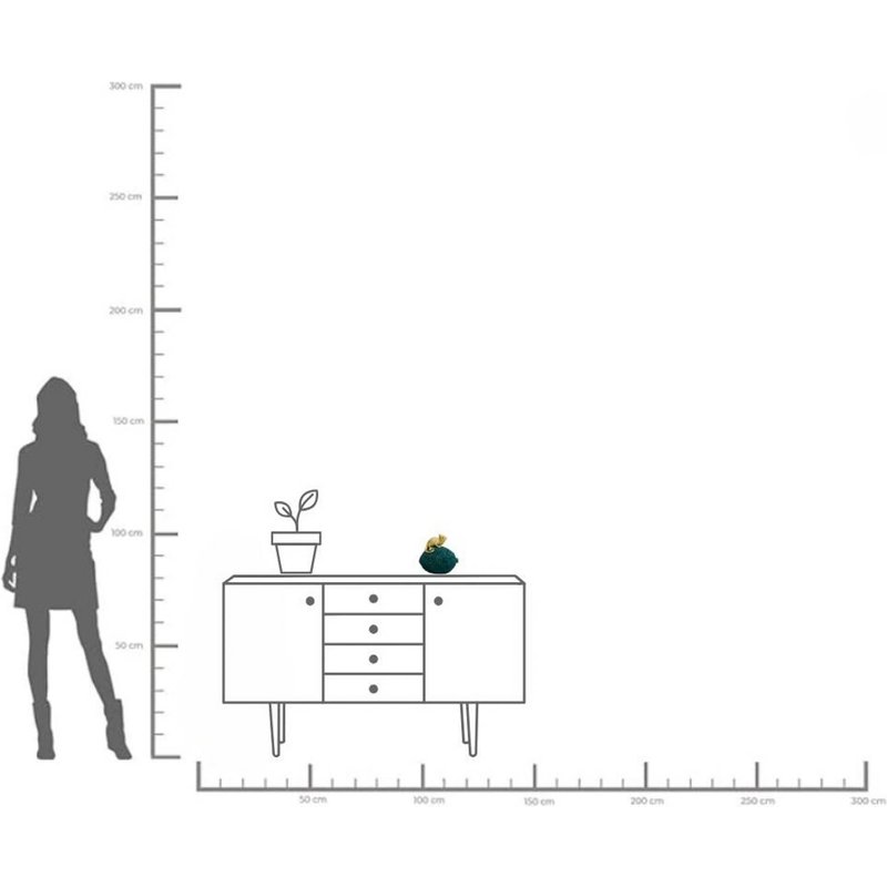 KARE Boîte décorative Caméléon, hauteur 20 cm, vert foncé, or