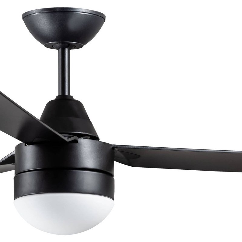 Beacon Lighting Beacon Ventilateur de plafond avec lumière Megara noir 122cm silencieux