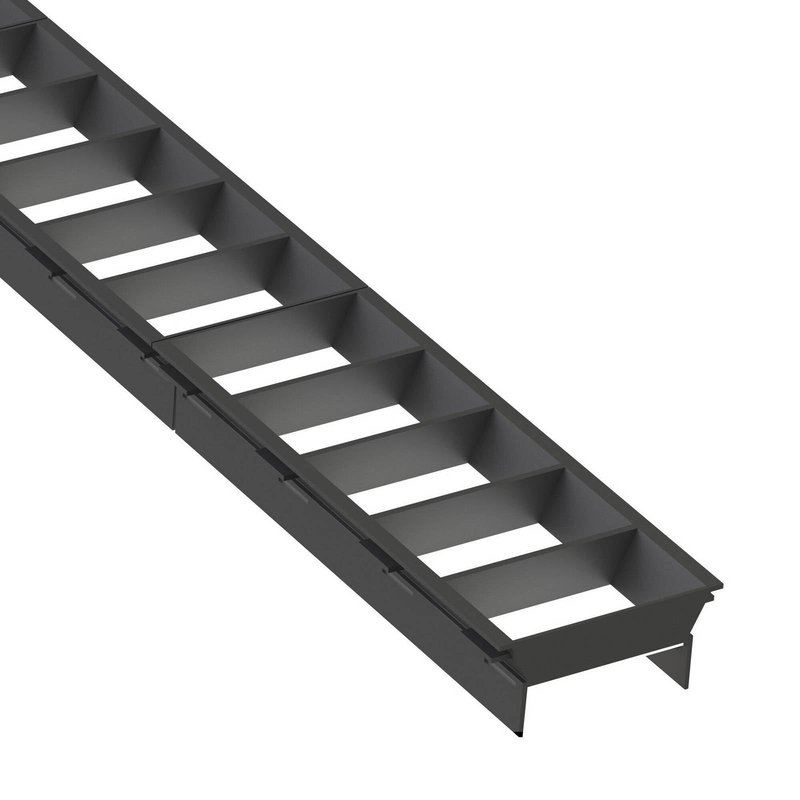 The Light Group Grille à lamelles SLC Click, noir, longueur 56 cm, plastique