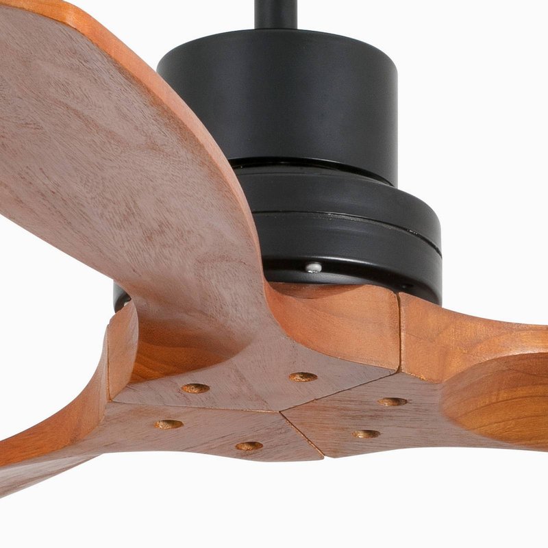 FARO BARCELONA Ventilateur de plafond Mini Lantau S, noir/noyer