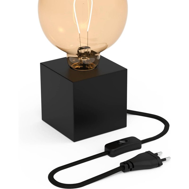 Calex lampe Ă poser cubique, noire