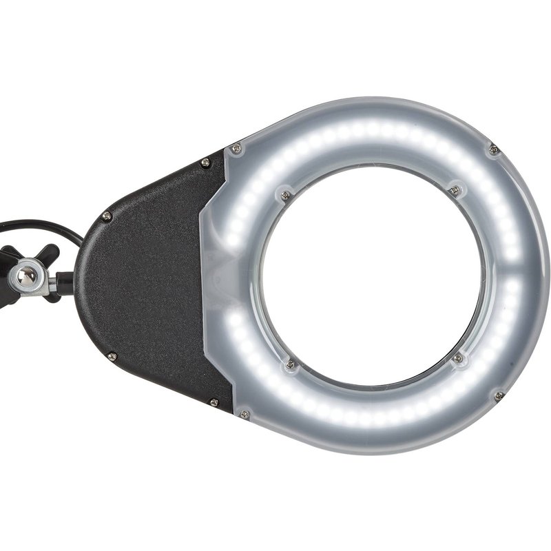 Lampe Ă loupe LED MAULviso, noire, hauteur 50 cm, pince