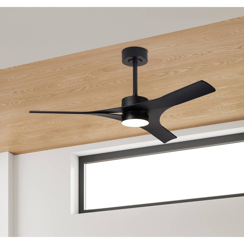 Mantra Iluminación ventilateur de plafond LED Thai noir Moteur DC silencieux Ø 122 cm CCT