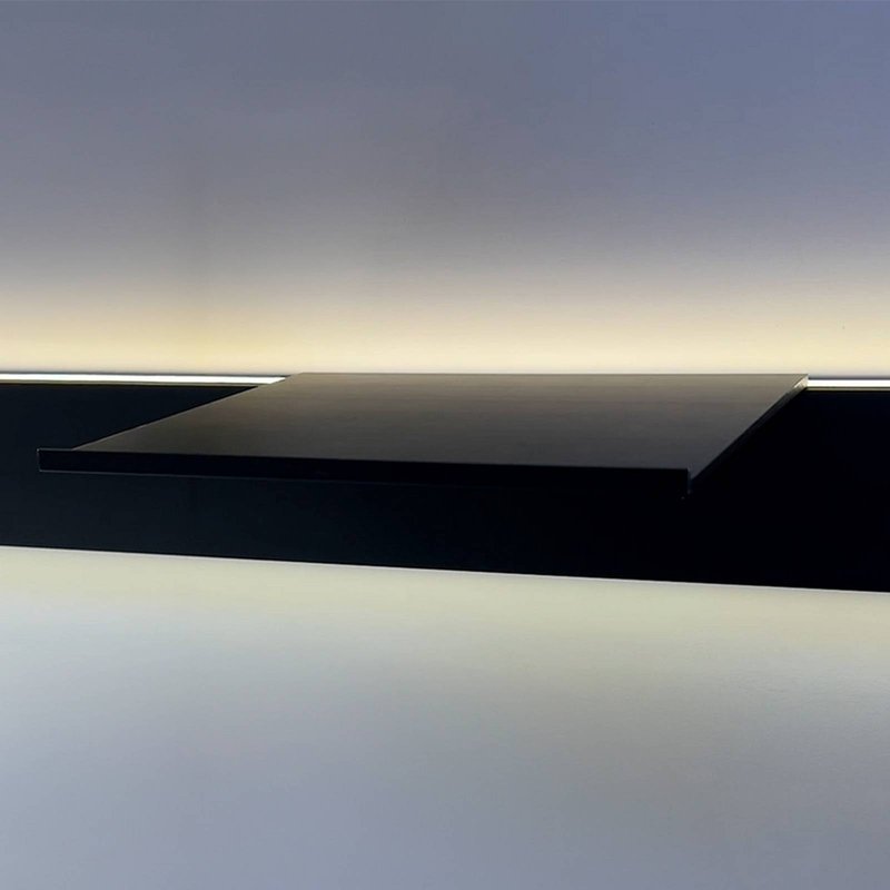 Hera Tablette pour applique murale LED Intero-Line, noir, 40 x 18 cm