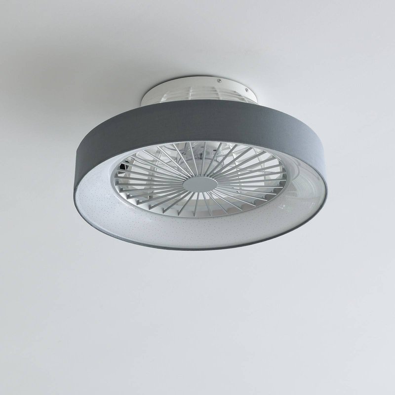 Lindby Ventilateur de plafond LED Mace, gris, silencieux, CCT