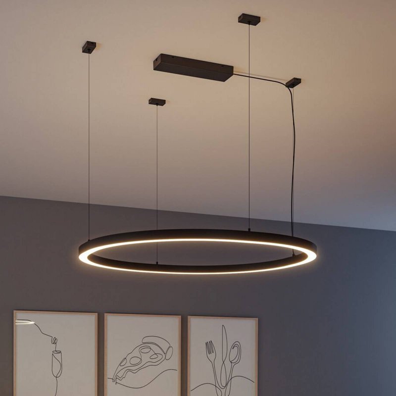 Cache Paulmann Linion, noir, courbe 90°, plastique