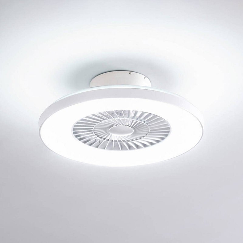 Ventilateur de plafond LED Lindby Smart Paavo, blanc, silencieux, Tuya