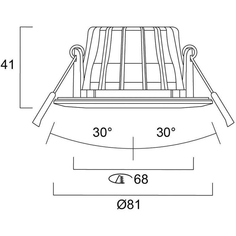 Sylvania luminaire encastrable Obico 68, blanc, IP65, CCT, à intensité variable