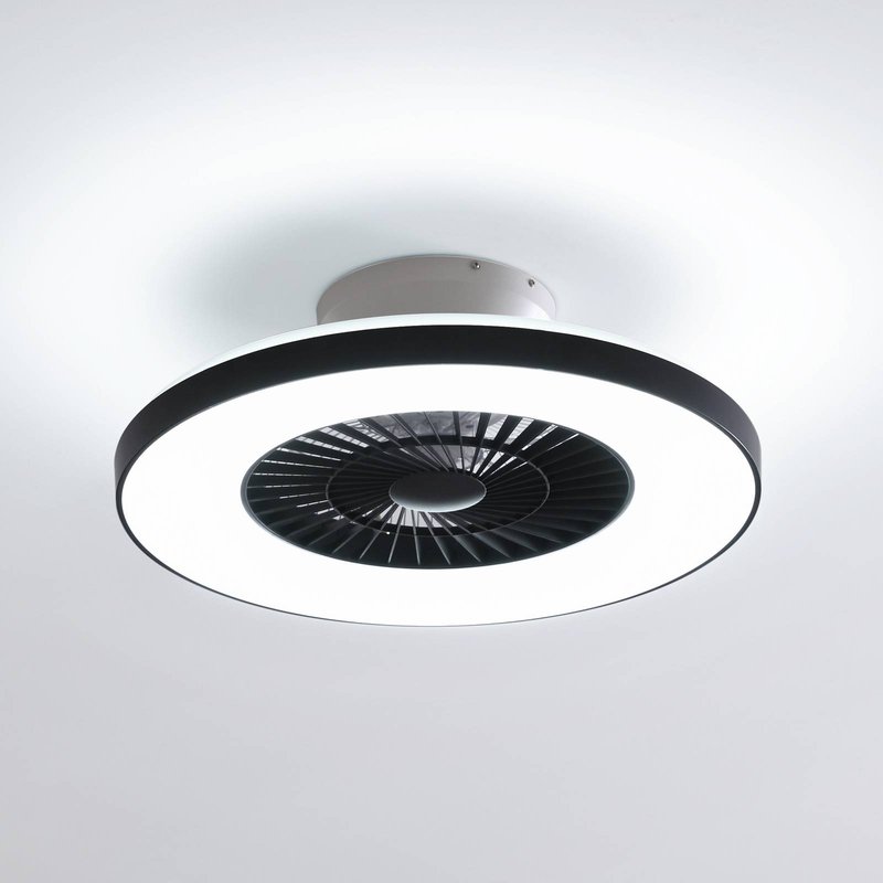 Lindby Smart ventilateur de plafond LED Paavo noir silencieux Tuya