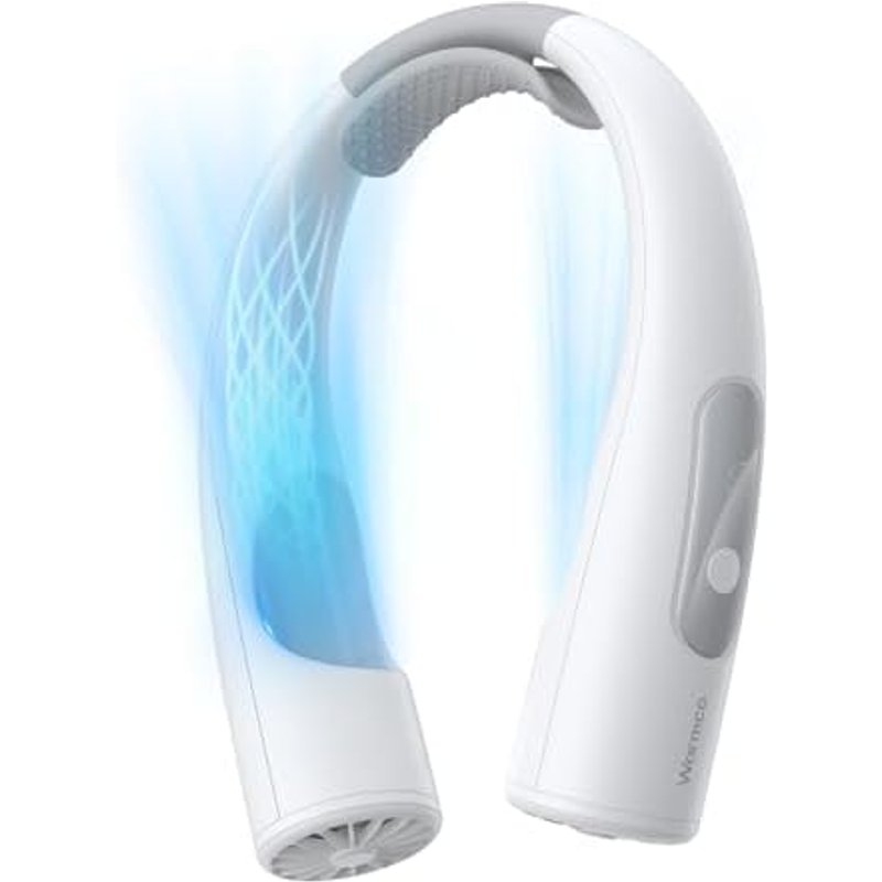 Warmco N1 10000mAh Portable Neck Fan, 30H Runtime for Outdoor Use