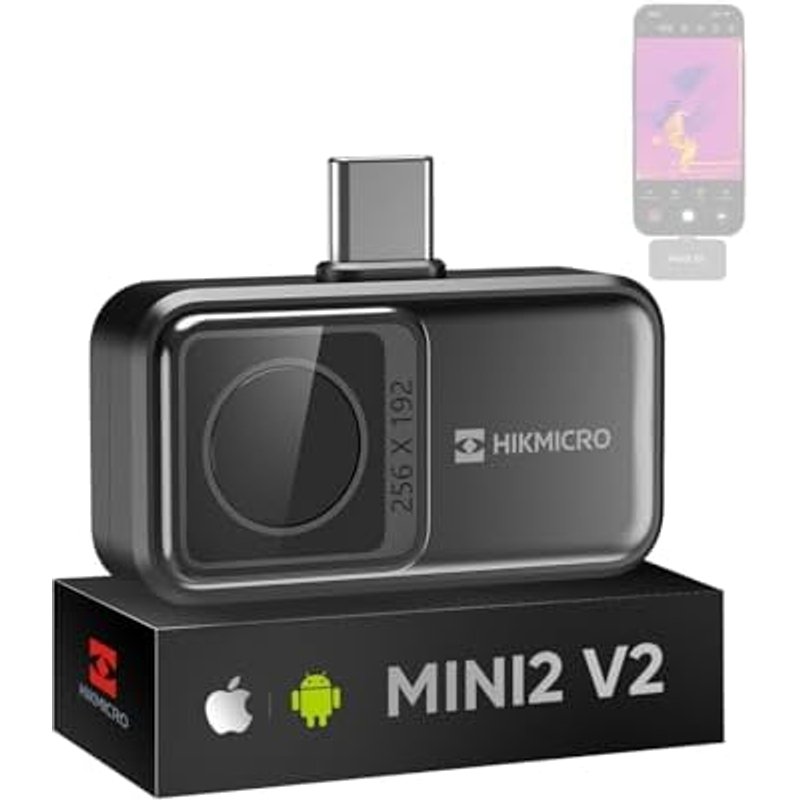 HIKMICRO Mini2 V2 Thermal Camera, iOS/Android, 512x384 SuperIR, 25Hz