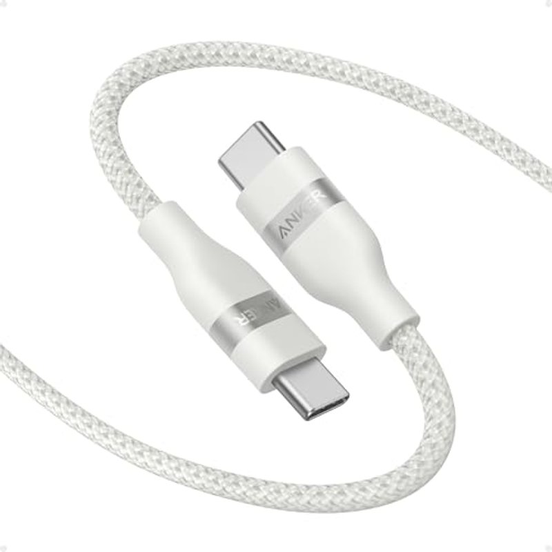 Anker Nano USB C to USB C Cable, 240W Fast Charging Cable (White, 0.9m)