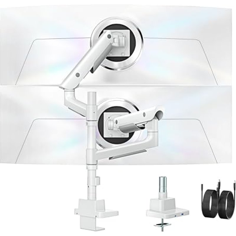 monTEK Dual Monitor Arm for 17-57inch up to 27kg Screen VESA 75/100,USB