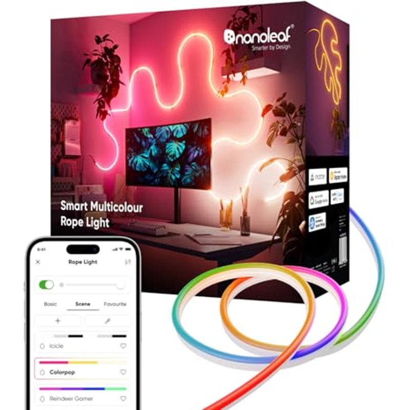 Nanoleaf Neon Rope Light 5M, Smart WiFi Bendable LED Strip Light
