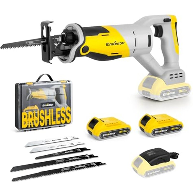 Enventor Reciprocating Saw Brushless 20V, 22mm Stroke