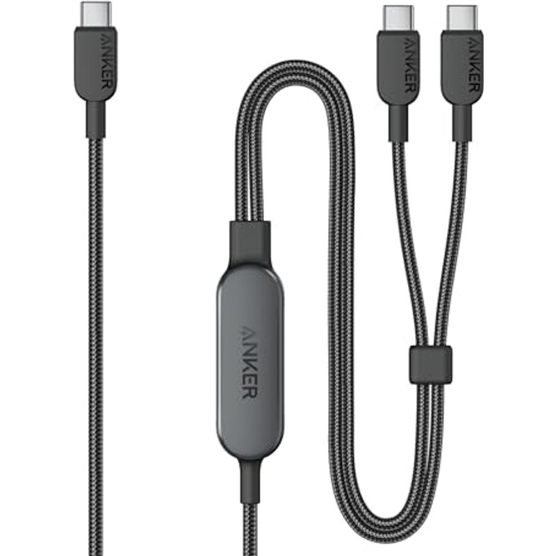 Anker 140W Max Cable, 2-in-1 USB C to USB C Cable (1Pack,1.2m,Black)