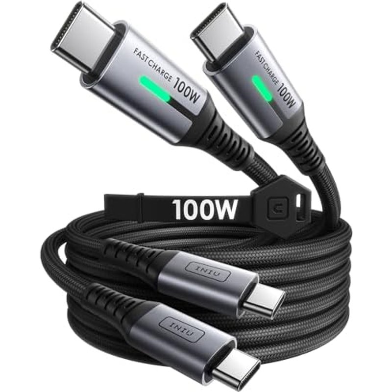 INIU USB C Cable, 2m+2m 100W Fast Charging USB C to USB C Cable
