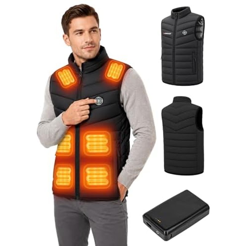 Gokozy Heated Gilet for Men, 15 Heating Zones Heated Vest