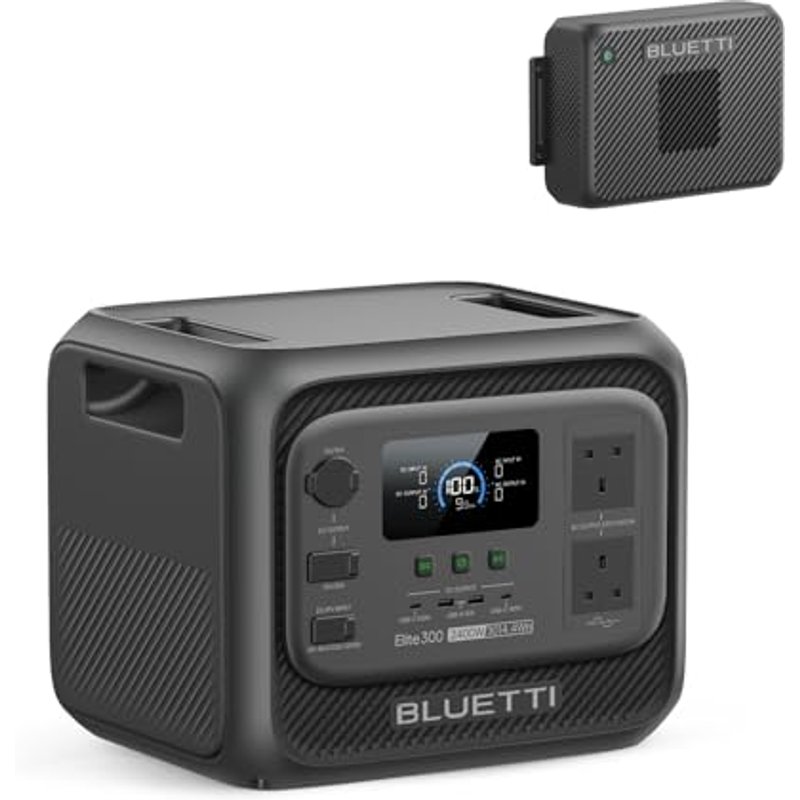 BLUETTI Elite 300 Solar Generator & Charger 2, for Home Backup/Outage/RV