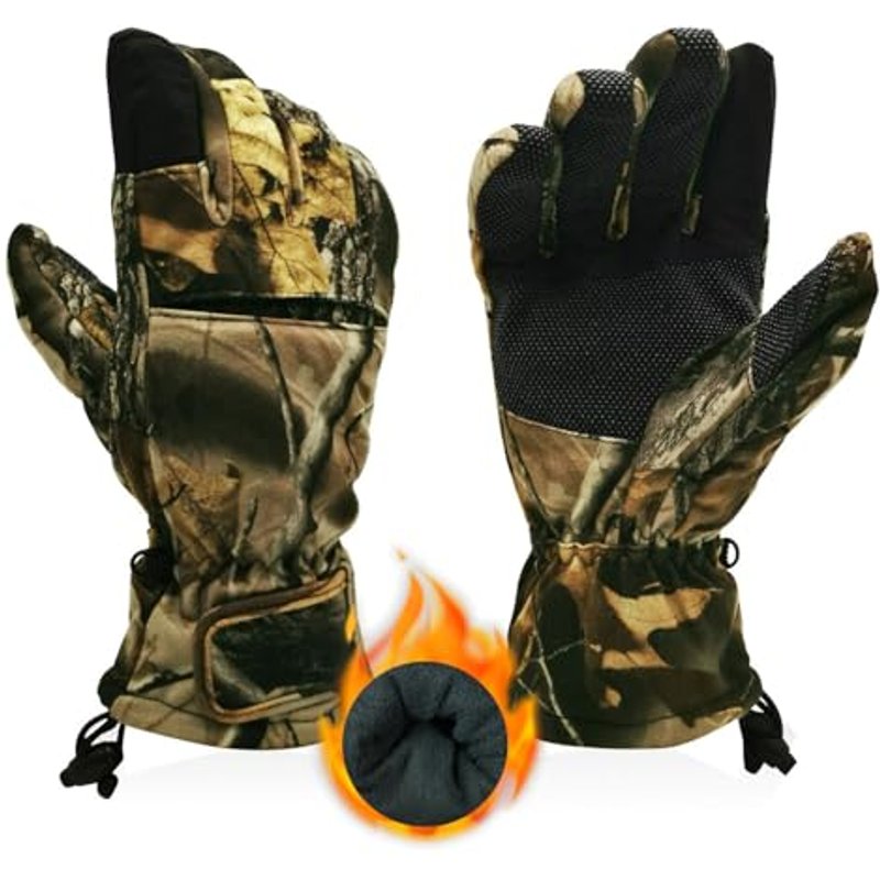 Camo Hunting Gloves for Men, Camouflage Cold Weather Gloves
