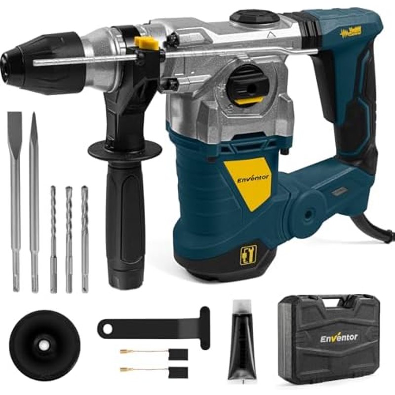 Enventor SDS Drill, 1500W 6J Electric Rotary Hammer Drill, SDS-Plus
