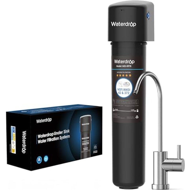 Waterdrop 15UB Under Sink Water Filter, 2-Year Lifespan, with Faucet