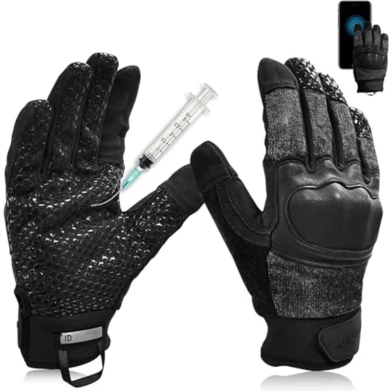 Needle Puncture Resistant Gloves, ANSI A9, Knuckle Protection