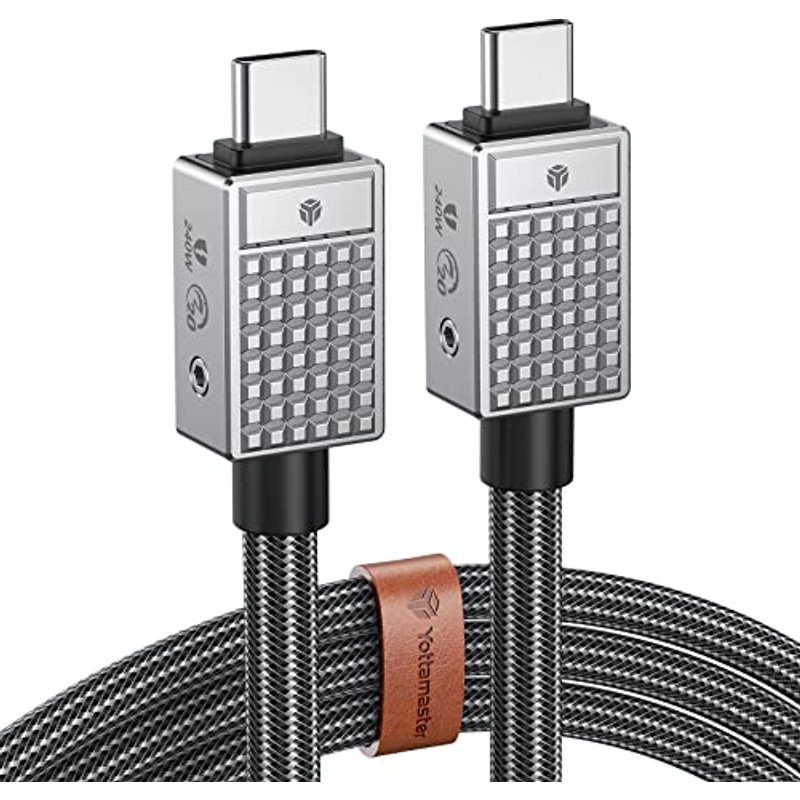 Yottamaster USB C to USB C Cable 0.5m, USB3.2 Charger Cable, 20Gbps Type C Cable, PD240W 48V/5A Fast Charging Cable, USBC Video Cable 4K@60Hz Transmis
