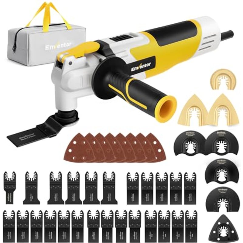 Enventor Oscillating Multi Tools, 280W 15000-22000 OPM, 6 Variable Speeds