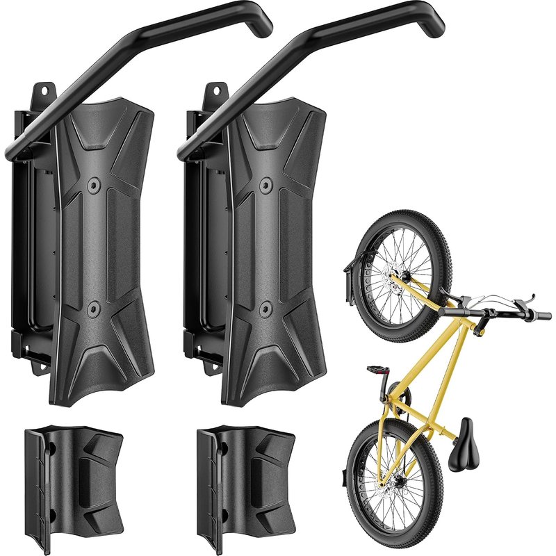 monTEK Swivel Bike Wall Mount, Fat Tire Bike Rack Holds up to 35kg - 2 Pack