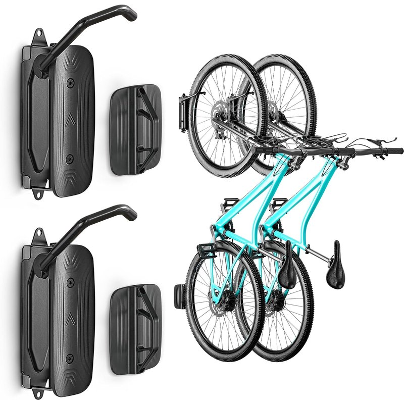 monTEK Swivel Bike Wall Mounts,2-Pack Heavy Duty Bike Racks,Hold up to 30kg
